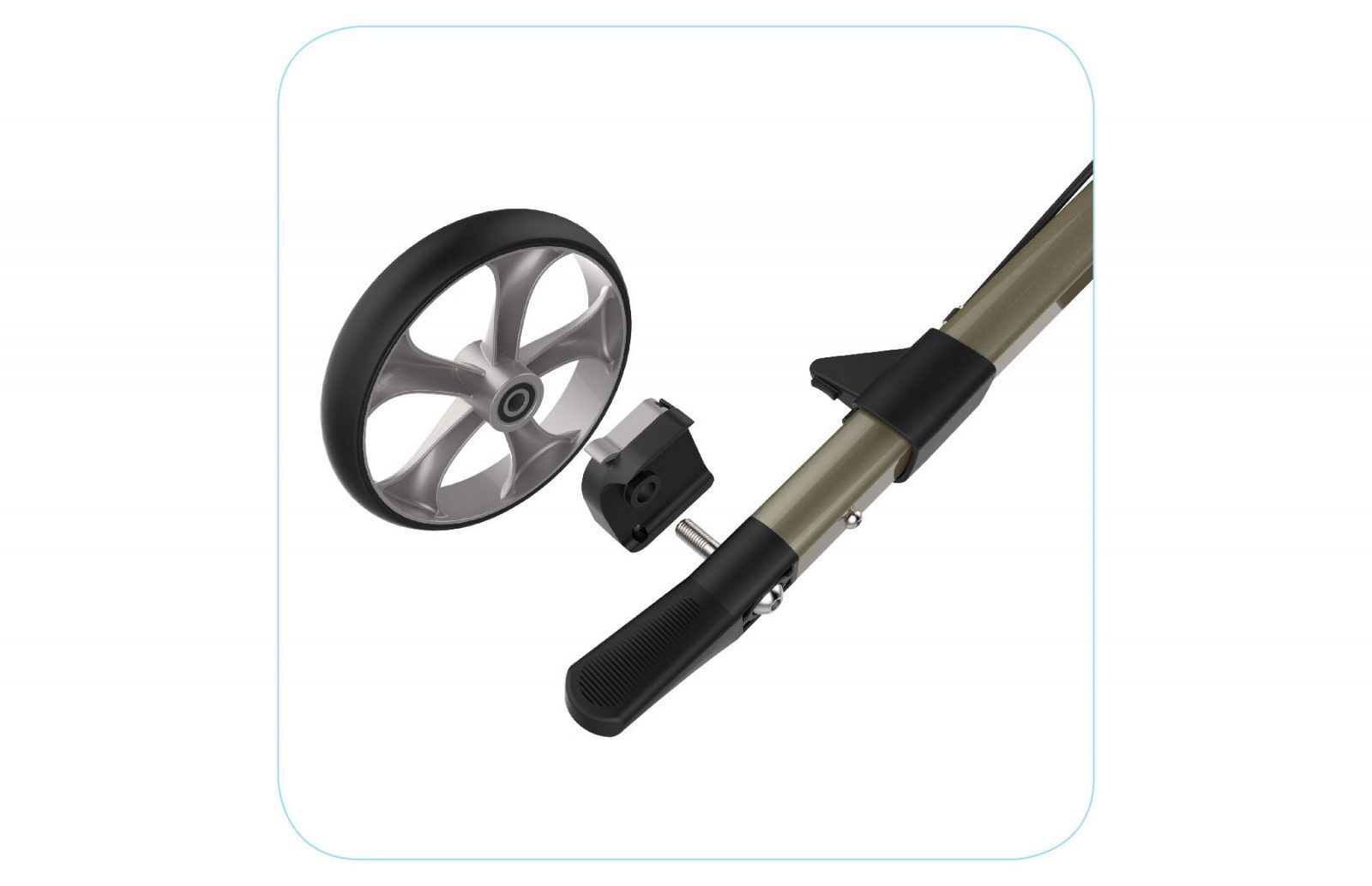 Rehasense Slow Down Brake with Sturdy Rear Wheel